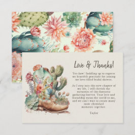 ブーツとバブル ブライズシャワーの感謝カード サンキューカード