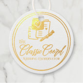 ブーツとバブル ブライズシャワー用ホイル フェイバータグ (正面)