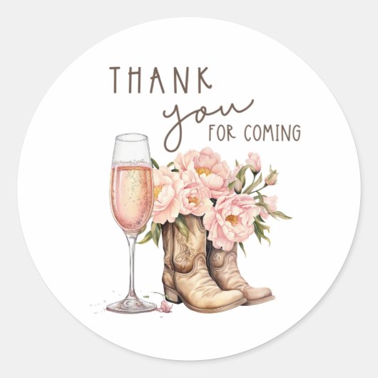 ブーツとバブル ラウンドステッカー ラウンドシール (正面)