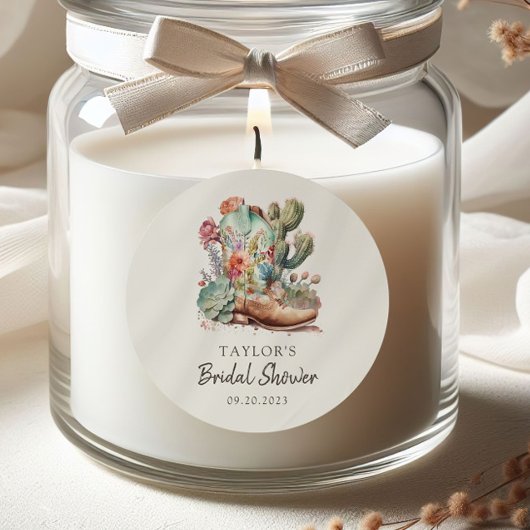 ブーツとバブル 西部式ブライダルシャワー ラウンドシール