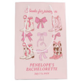 ブーツとリボン ウェスタン パーソナライズ ギフトバッグ (正面)