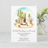 ブーツと子守唄:ワイルドウェストカウボーイベビーシャワー 招待状 (スタンド正面)