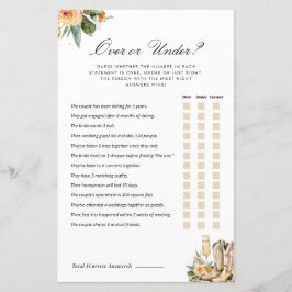 ブーツと泡立ちブライダルシャワーゲームの上または下