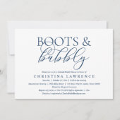 ブーツと泡立ち、花嫁になる、ブライダルシャワー招待客 招待状 (正面)