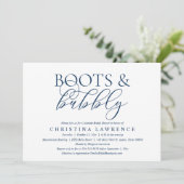 ブーツと泡立ち、花嫁になる、ブライダルシャワー招待客 招待状 (スタンド正面)
