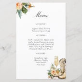 ブーツと泡立つウェスタンブライダルシャワーメニュー (正面)