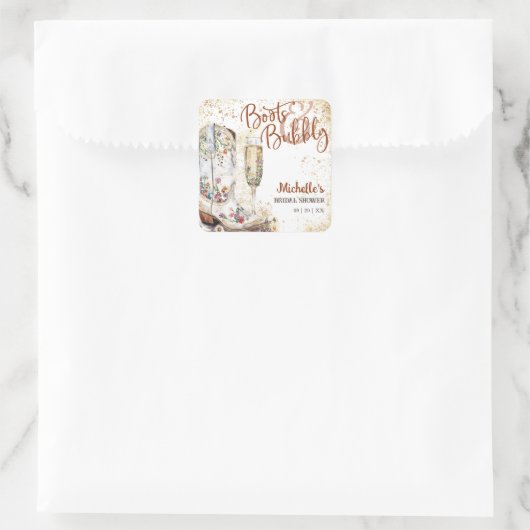 ブーツと泡立つウェスタンブライドワイルドウエストカントリー スクエアシール (バッグ)