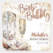 ブーツと泡立つウェスタンブライドワイルドウエストカントリー スクエアシール (正面)