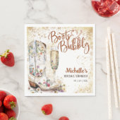 ブーツと泡立つウェスタンブライドワイルドウエストカントリー スタンダードランチョンナプキン (インサイチュ)