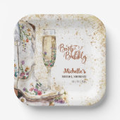 ブーツと泡立つウェスタンブライドワイルドウエストカントリー ペーパープレート (正面)