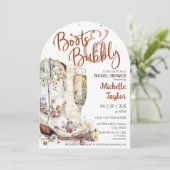 ブーツと泡立つウェスタンブライドワイルドウエストカントリー 招待状 (スタンド正面)