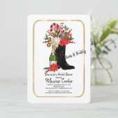 ブーツと泡立つクリスマスシャワー 招待状 (スタンド正面)