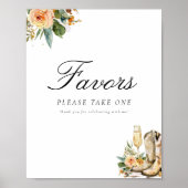 ブーツと泡立つブライダルシャワー標識を好む ポスター (正面)