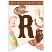 ブーツと泡立つ花嫁はDIYの装飾バナーになる バンティングフラッグ (第2の旗)