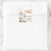 ブーツと泡立つ西の国ありがとう スクエアシール (バッグ)