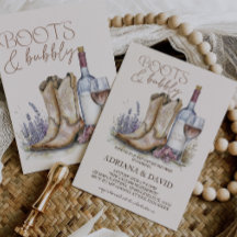 ブーツと泡立つ西カップルのシャワー