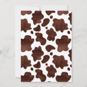 ブーツと泡立つ西ロデオ女性のカーボーイブランチ 招待状 (裏面)