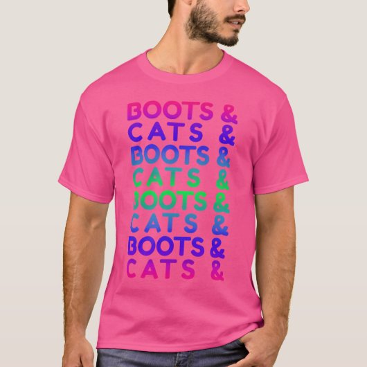 ブーツと猫 EDM ラブ Tシャツ (正面)