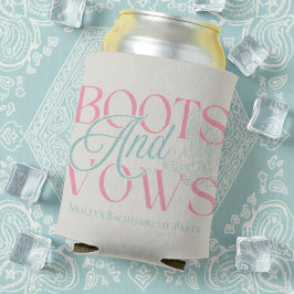 ブーツと誓い - ウェスタン・バチェロレッテ・パーティー・デザイン 缶クーラー