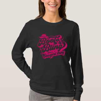 ブーツと輝きカウガールなものかわいいカントリーギャル Tシャツ