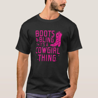 ブーツと輝きカウガールの証 Tシャツ