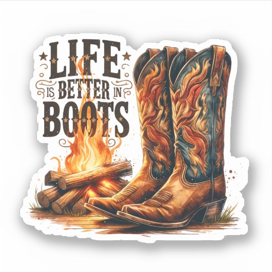 ブーツのビニールのシールで生活が良い シール (正面)