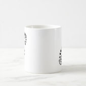 ブーツのプリント コーヒーマグカップ (中央)