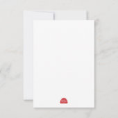 ブーツの上に頭を下げる サンキューカード (裏面)