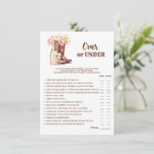 ブーツの上または下バブリーブライダルシャワーゲーム 招待状 (スタンド正面)