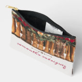 ブーツの列(バラ) アクセサリーポーチ (見開き)