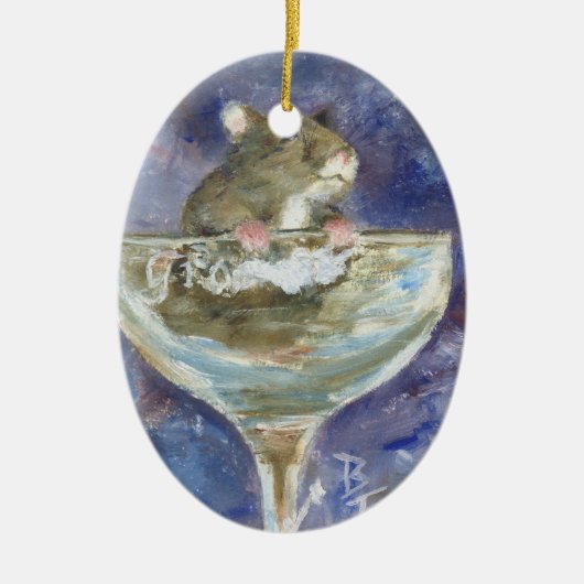 ブーツの小型ハムスターのオーナメント セラミックオーナメント (正面)