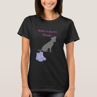 ブーツの形をしたウォーキング用シャツ Tシャツ