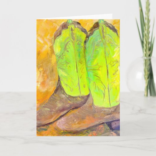 ブーツの挨拶状 カード (正面)