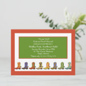 ブーツの続けて休日のパーティの招待状 招待状 (スタンド正面)