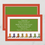 ブーツの続けて休日のパーティの招待状 招待状 (正面/裏面)