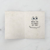 ブーツの誕生日のゴールデン・リトリーバーの子犬 カード (内部)