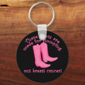 ブーツは乳がんを踏み出すために作られる キーホルダー (正面)
