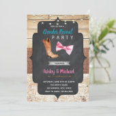 ブーツまたはボウジェンダーのシャワーの招待 招待状 (スタンド正面)