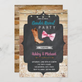 ブーツまたはボウジェンダーのシャワーの招待 招待状 (正面/裏面)