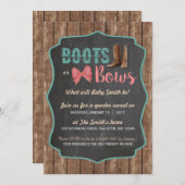 ブーツまたはボウズジェンダーリビール招待状 招待状 (正面/裏面)