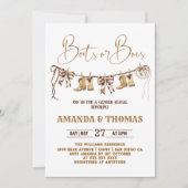 ブーツまたは弓のウェスタンジェンダーの明かす 招待状 (正面)