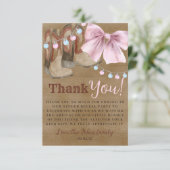 ブーツまたは弓のジェンダーはサンキューカードを明らかにする。 サンキューカード (スタンド正面)