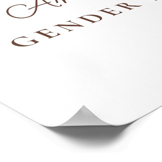 ブーツまたは弓ジェンダーがウェルカムサインを明らかにする ポスター (角)