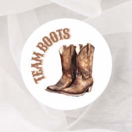 ブーツまたは弓ジェンダーが投票ステッカーを明らかにする ラウンドシール