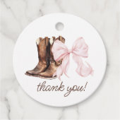 ブーツまたは弓ジェンダーが明らかに感謝 フェイバータグ (正面)