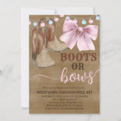 ブーツまたは弓ジェンダーの表示の招待。 invitati 招待状 (正面)