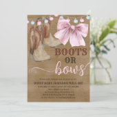 ブーツまたは弓ジェンダーの表示の招待。 invitati 招待状 (スタンド正面)