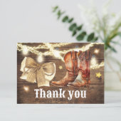 ブーツまたは弓ジェンダーの表示サンキューカード サンキューカード (スタンド正面)