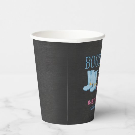 ブーツまたは弓ジェンダーの表示パーティー 紙コップ (右)