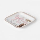 ブーツまたは弓ジェンダーの表示 ペーパープレート (傾斜あり)